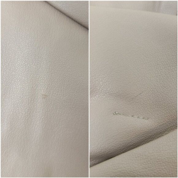 LUCY Paris Taupe Tan Faux Leather Rosette Waist Bodycon Sheath Mini Dress Large - Picture 16 of 17